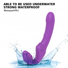 Naked Dual Ended silicone recharageable Vibrator purple